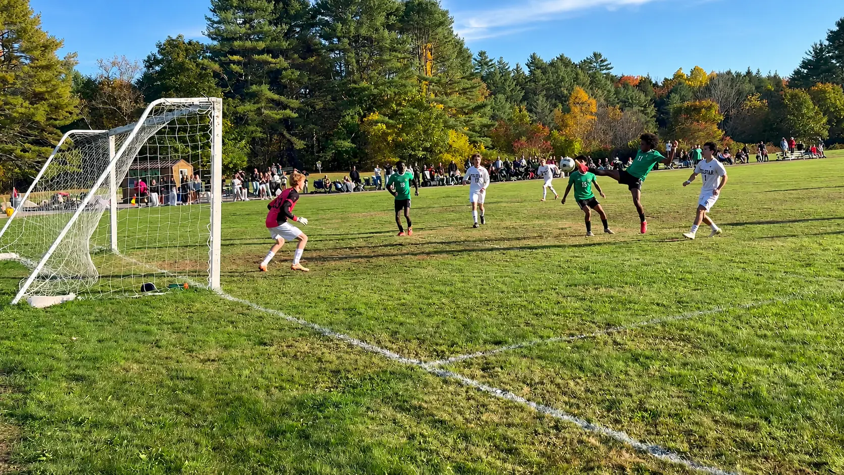 Lucky Kabeya makes an acrobatic high kick on his winning goal against Telstar, October 15, 2026